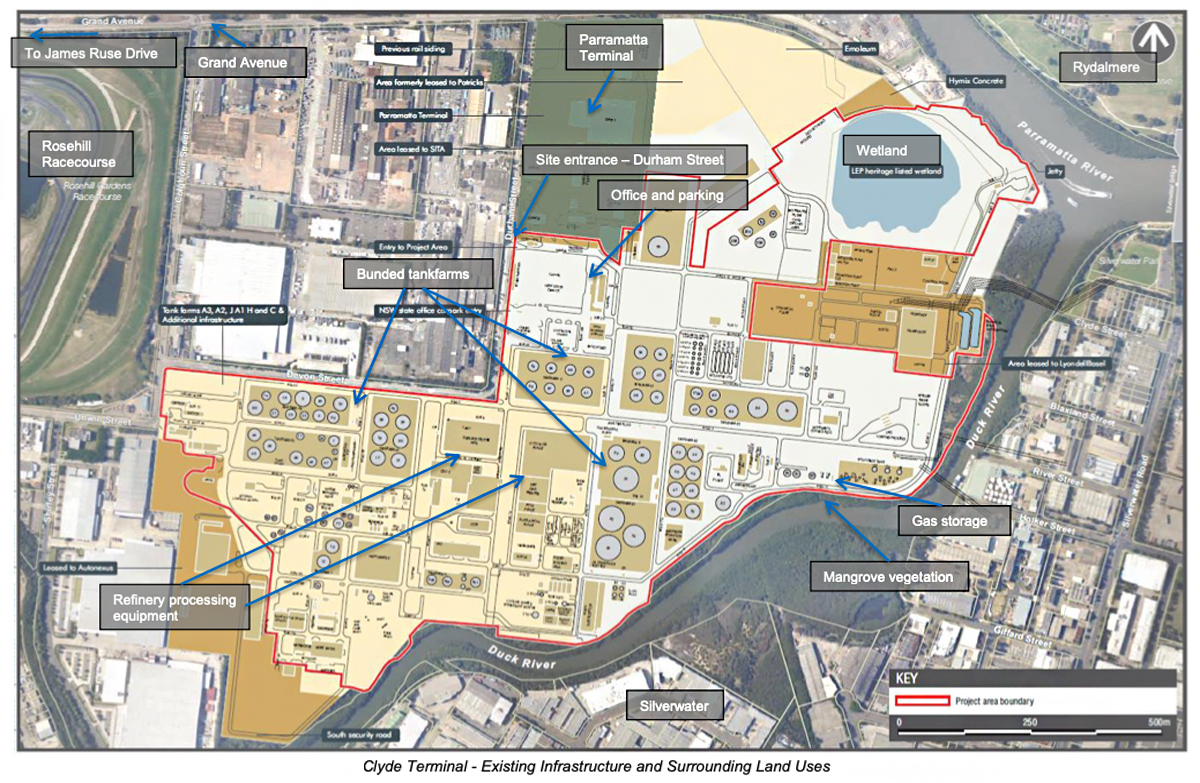 Shell Clyde Terminal - Project Boundary & Land Uses